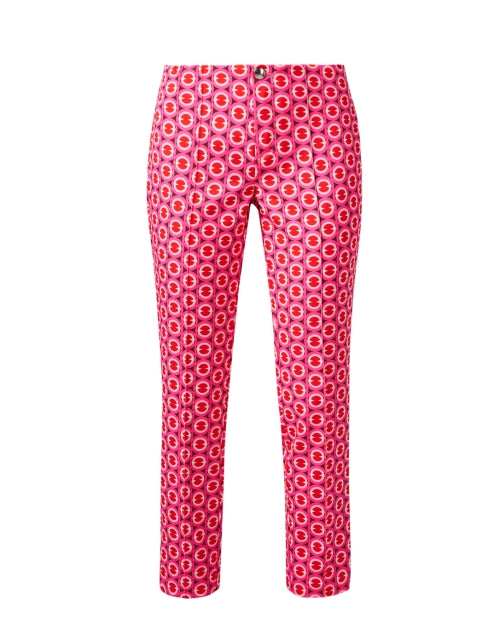 Stylish Anna Pink Printed Stretch Pant for On - the - Go Women