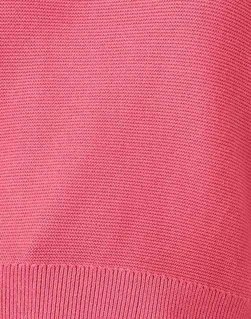 Coral-Colored Cotton V-Neck Knit Sweater for Everyday Wear