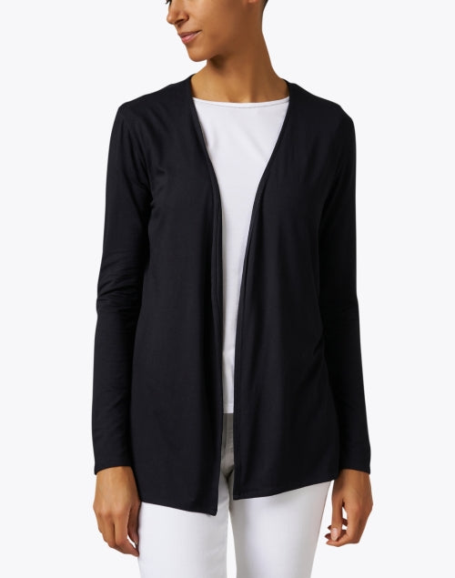 Navy Blue Soft - Touch Knit Women's Cardigan for Versatile Styling