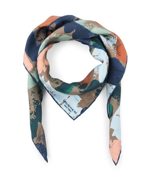 Printed Scarf with Multi - Painters' Style Design