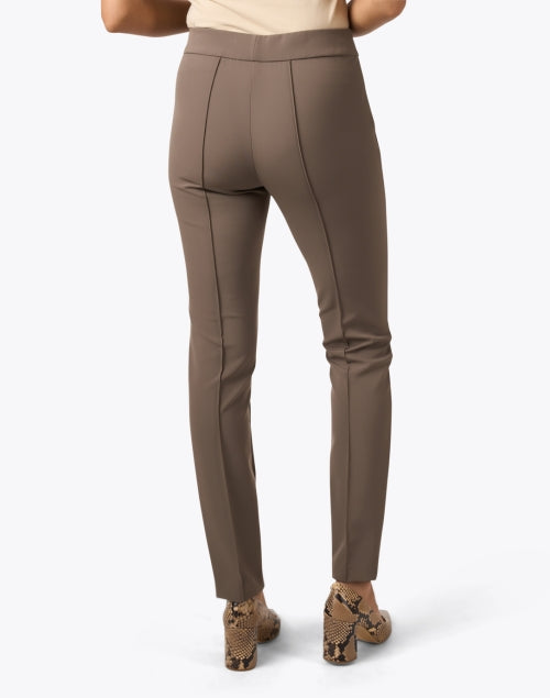 Lafayette 148 New York's Taupe Stretch Pintuck Gramercy Slim-Fit Pants