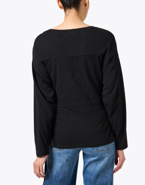 Stylish Vanina 100% Cotton Black Top for Effortless Sophistication