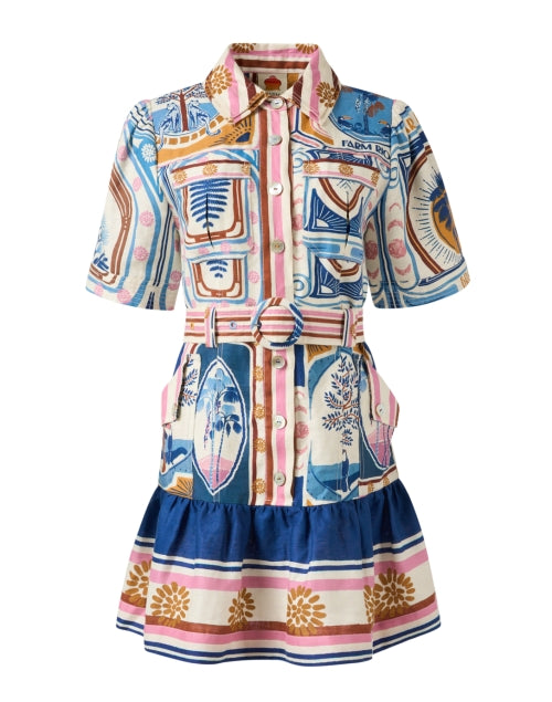 Cerrado Tropical Stamp Print Women's Dress for Casual Getaways