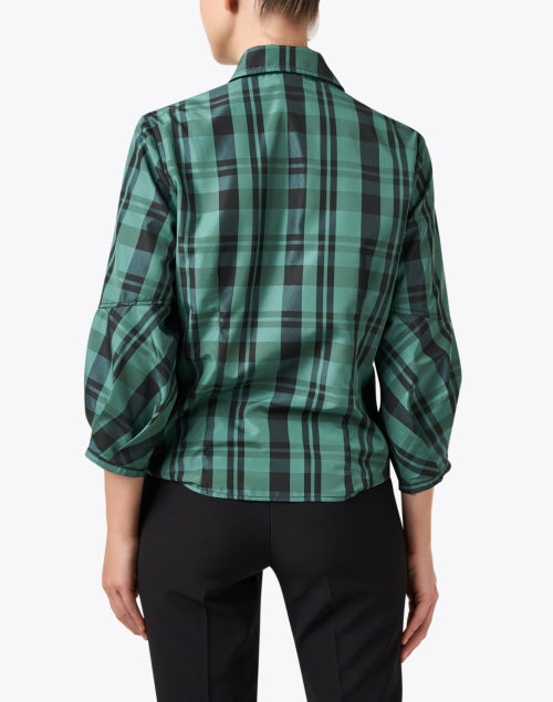 Emmy Women's Green Plaid Holiday Shirt Top