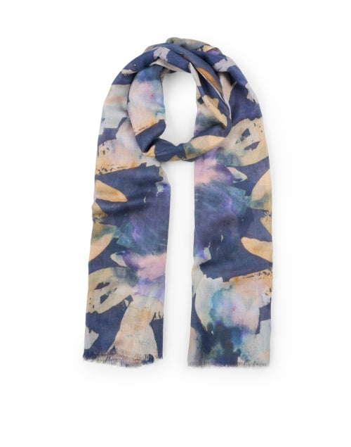 Exquisite Moonlit Multi - Patterned Silk and Cashmere Blend Scarf for Fashion Accessories