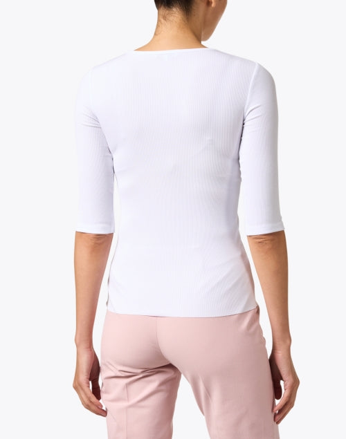 Soft Cotton Elbow Sleeve Optic White Classic Tee
