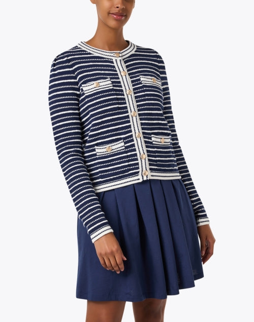Stylish Navy and White Striped Suzann Jacket for Timeless Fashion