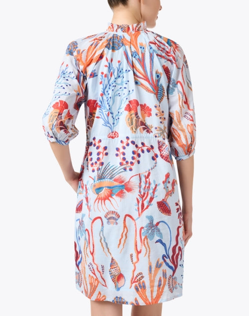 Benita Women's Ocean-Printed Cotton Casual Dress for Beach Getaways
