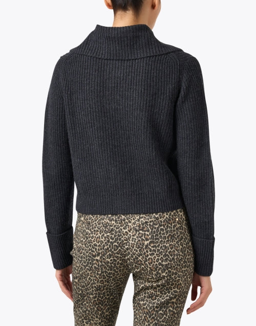 Stylish Dark Grey Wool Knit Cardigan for Your Closet