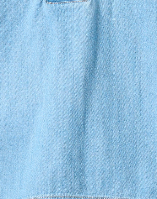 Aileen Feminine Modern Blue Chambray Women's Top
