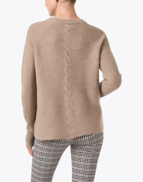 Luxurious Beige Cashmere Pullover Sweater for All - Season Wear