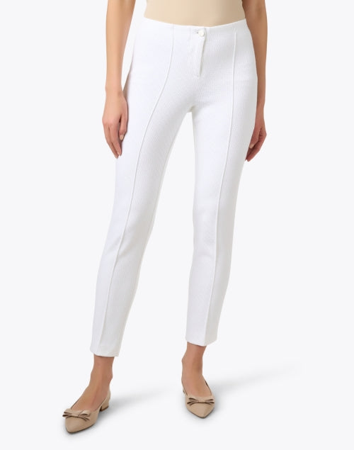 Cambio's Elegant White Technological Stretch Polyamide Blend Pants