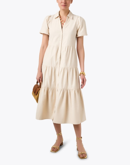 Stylish Havana Beige Mid - length Women's Dress