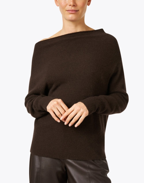 Stylish Brown Cashmere Lori Sweater by Brochu Walker