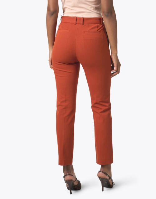 Coleman Orange Stretch Gabardine Slim - Leg Tailored Trousers