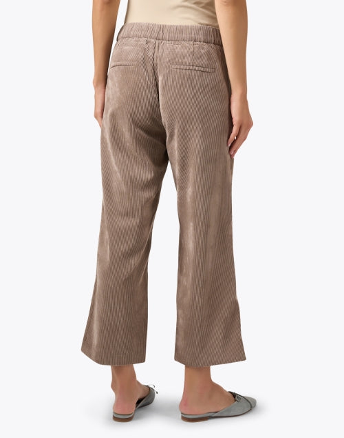 MAC Jeans Chiara Ankle-Length Pull-On Brown Corduroy Women's Pants