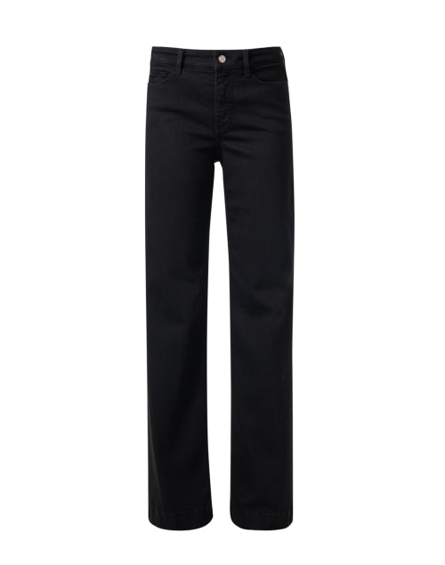 Stylish Dreamy Black Stretchable Straight-Leg Denim Jeans