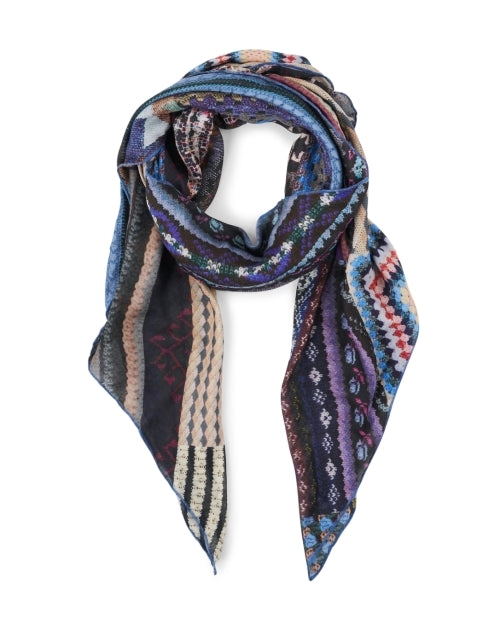 Multifaceted Printed Cashmere Blend Scarf - A Fashionable Accessory