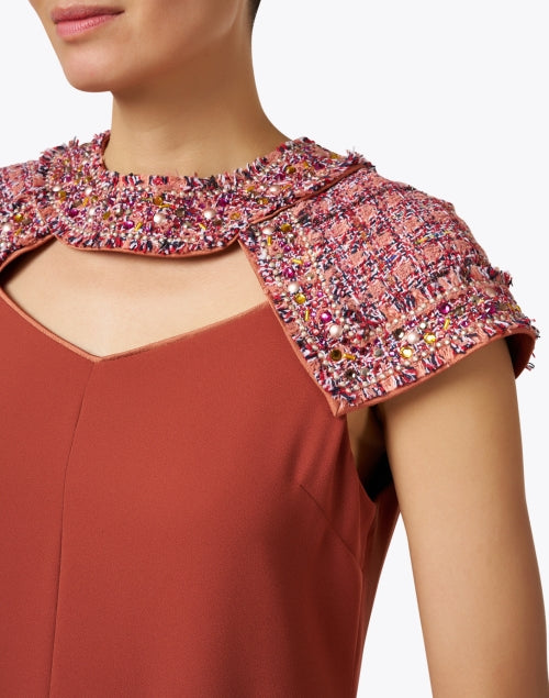 Gorgeous Cranberry Red Crepe Mini Dress for Women