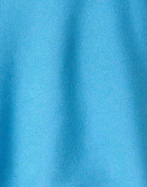 Stylish Blue Knit Wrap with Tab Closure for Cool Weather