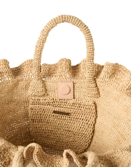 Stylish Cyrus Raffia Ruffled Spacious Tote Bag for Summer