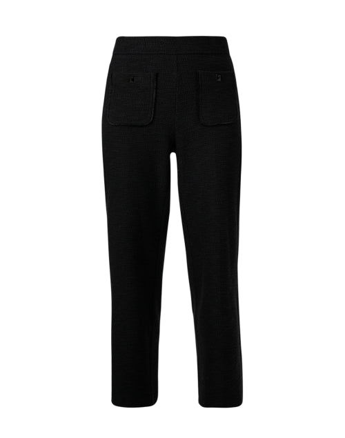 Stretchable Black Tweed Wide - Leg Cameron Pants for Seasonal Wear