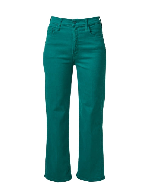 Mother's Premium Green Denim Straight Leg Rambler Jeans