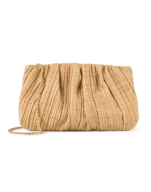 Brit Style Pleated Raffia Handheld Clutch Bag