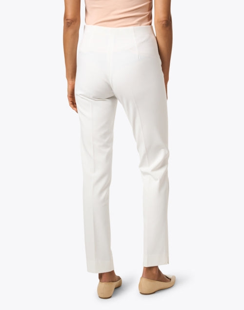 Ivory Stretch Side-Zipper Tapered Dress Pants for All Occasions