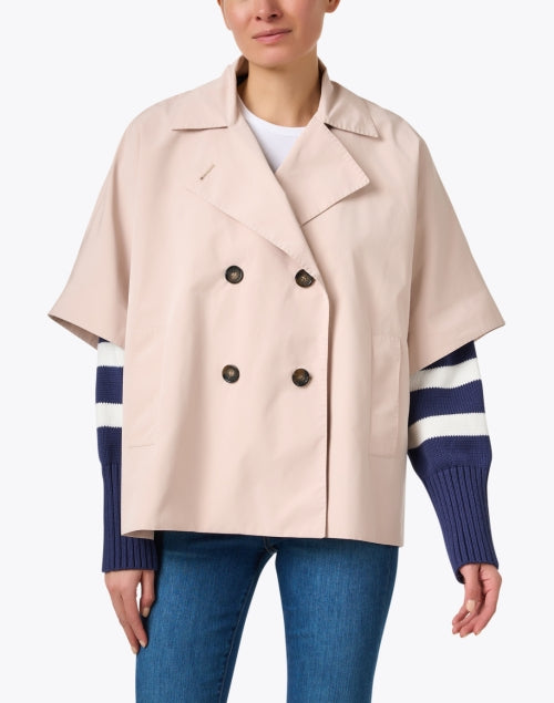 Tan-Colored Women's Fashionable Trench Jacket for This Season
