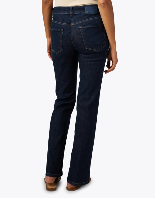 Stylish Parisian Dark Wash Flared Denim Jeans for Fashionable Women