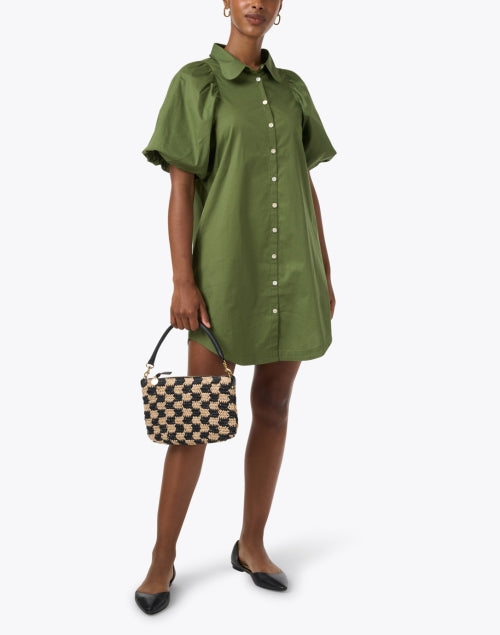 Charming Green Jude Connally Lovey Shirt-style Dress for Everyday Wear